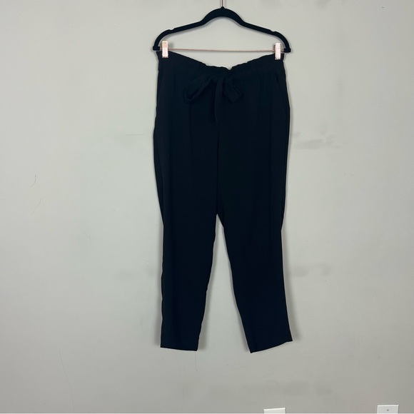 LOFT PULL ON ANKLE LENGTH PANTS TIE WAIST IN BLACK SIZE MEDIUM - Picture 5 of 13